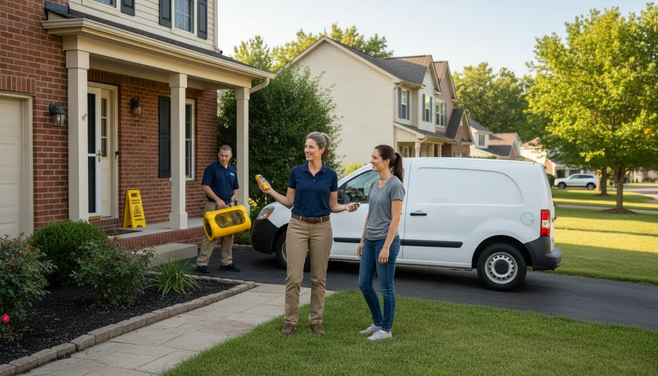Residential water damage restoration in Greenfield, IL